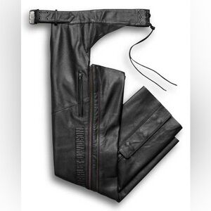 Harley-Davidson® Men's Deluxe Leather Chaps, 98100-16VM-Size L